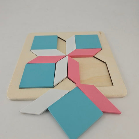 Wooden Tangram Puzzle Flower - EKT3020