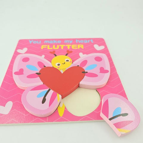 Wooden 6X6 Puzzle Fluter Butter Fly - EKT3023