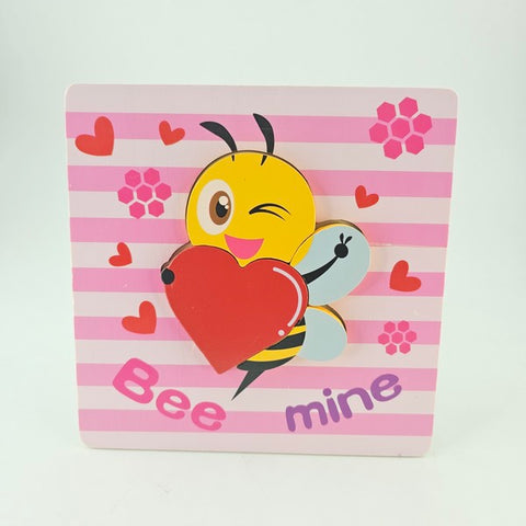 Wooden 6X6 Puzzle Mine Bee - EKT3028