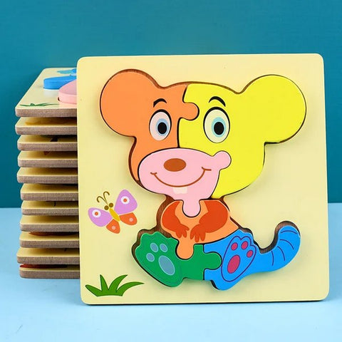 Wooden 6X6 Puzzle Squirrel - EKT3039