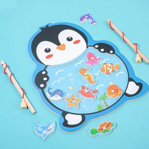 Wooden Cartoon Shaped Fishing Tray 1 Pc Random Design Will Be Shipped - EKT3042