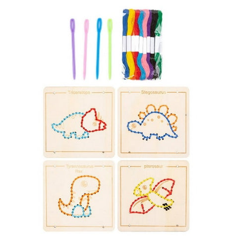 Wooden Pictures Lacing Board 1 Pc Random Design Will Be Shipped - EKT3044