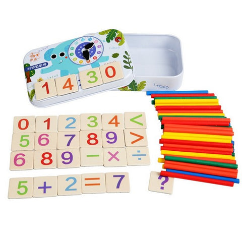 Wooden Stick Numbers Game With Storage Box - EKT3045