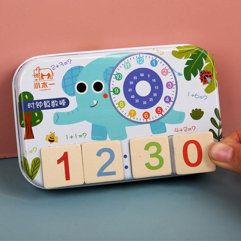 Wooden Stick Numbers Game With Storage Box - EKT3045