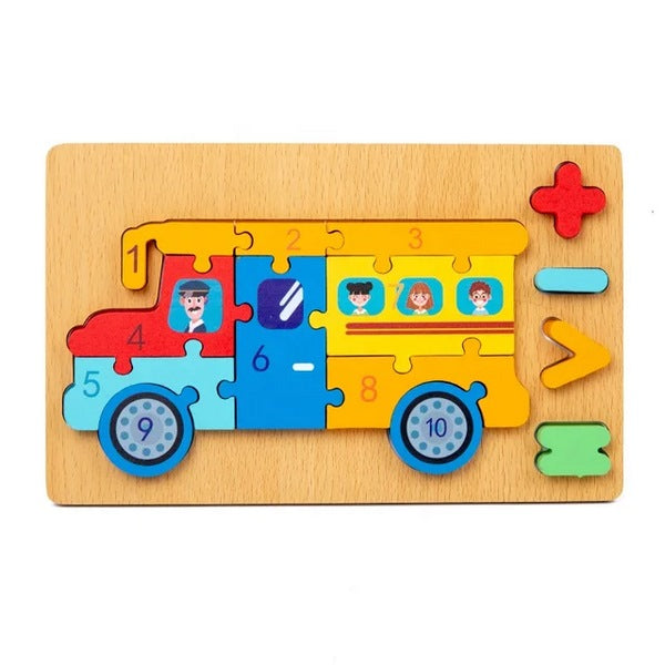 Wooden Jigsaw Puzzle Symbols 1pc random design will be shipped - EKT3047