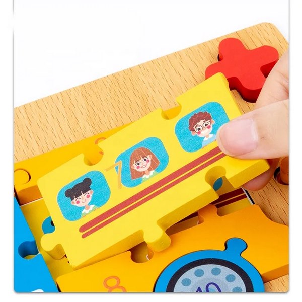Wooden Jigsaw Puzzle Symbols 1pc random design will be shipped - EKT3047