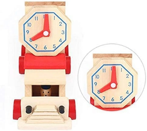 3-in-1 Wooden Learning Vehicle | Abacus, Time-Telling & English Words