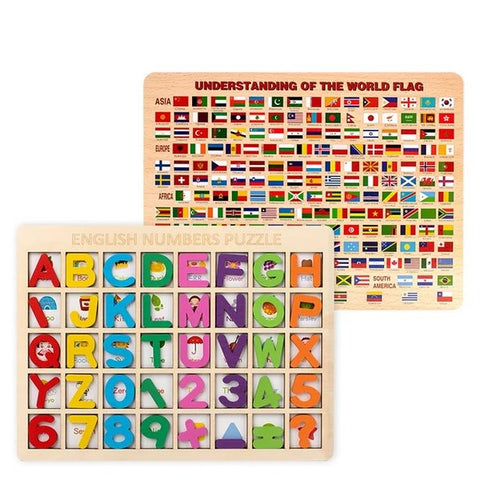 Wooden English Number Puzzle - EKT3084