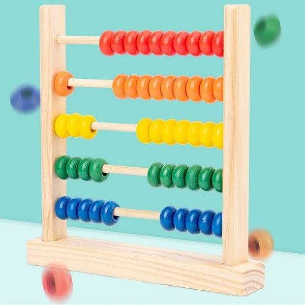 Wooden Abacus for Kids | Small Counting Toy for Early Math Skills