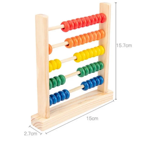 Wooden Abacus for Kids | Small Counting Toy for Early Math Skills