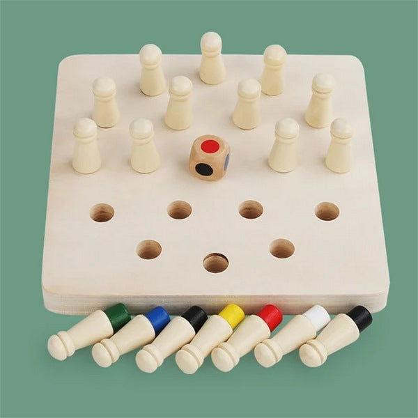 Wooden Memory Chess Square Shape - EKT3087