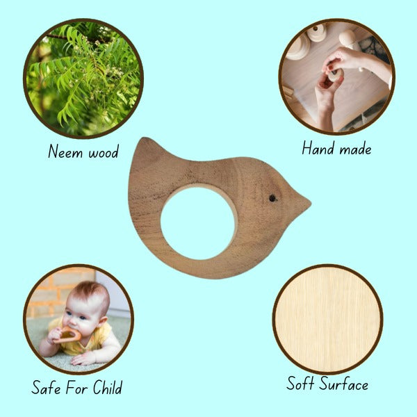 Wooden Neem Teether 1pc will be shipped - EKT3100