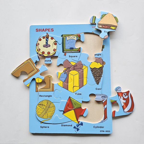 Wooden 12 Pcs Matching Puzzle - Number - EKT3115