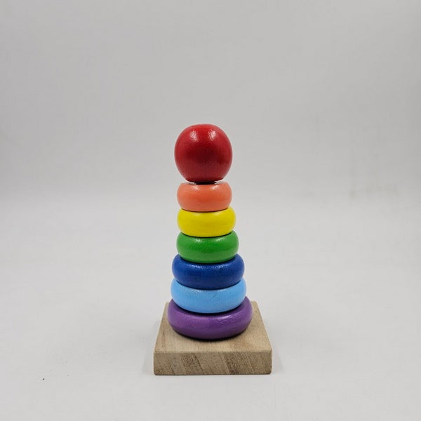 Wooden Rainbow Stacking Ring - EKT3121