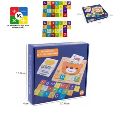 Wooden 2 In 1 Letter Matching Game - EKT3134