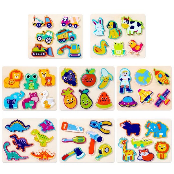 Wooden Two Pc Jigsaw Puzzle 1pc Random Design will be shipped - EKT3135