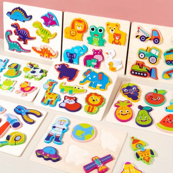 Wooden Two Pc Jigsaw Puzzle 1pc Random Design will be shipped - EKT3135
