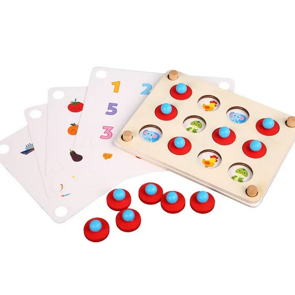 Wooden Memory Game With Knob - EKT3162