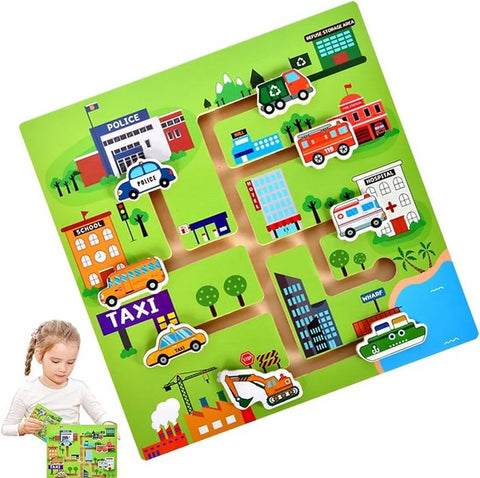 Wooden Transport Maze - EKT3166