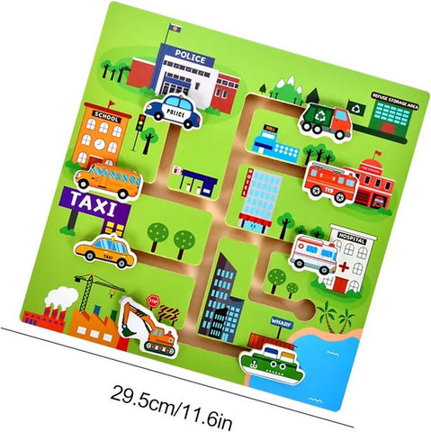 Wooden Transport Maze - EKT3166