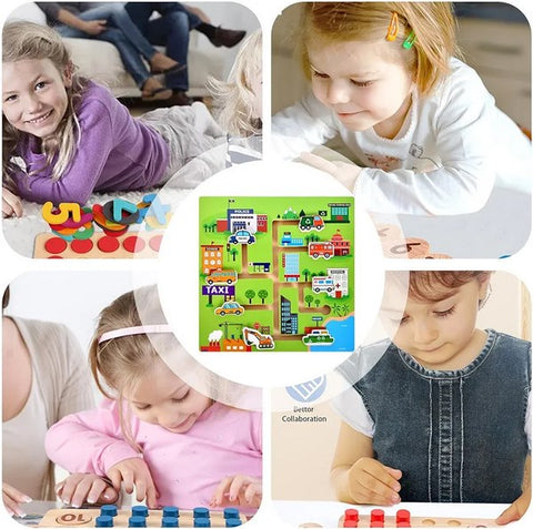 Wooden Transport Maze - EKT3166