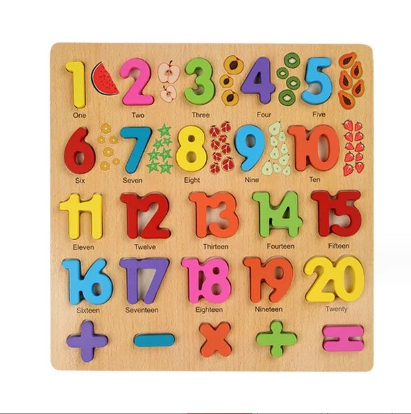 Wooden Number Count Matching Puzzle - EKT3175