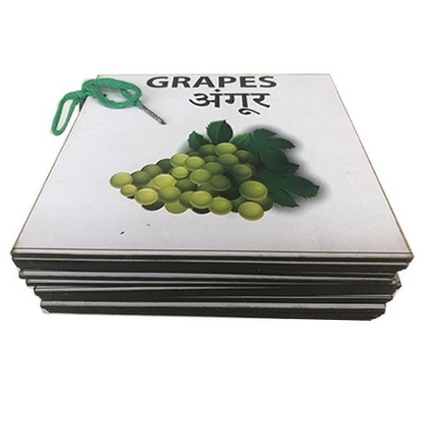 Extrokids Wooden Fruits Flash Card- Set of 24 Cards - EKW0001C