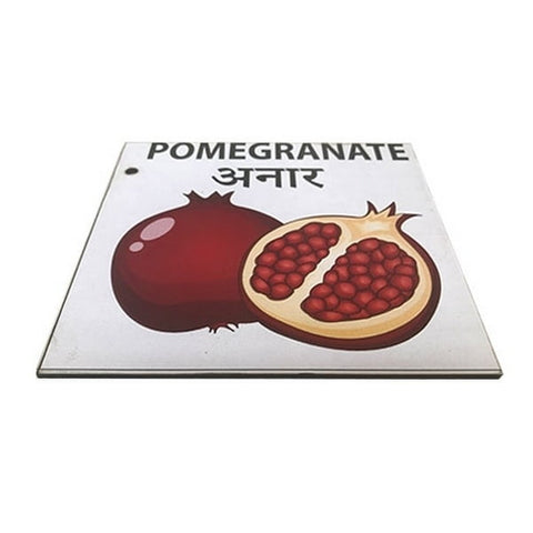 Extrokids Wooden Fruits Flash Card- Set of 24 Cards - EKW0001C