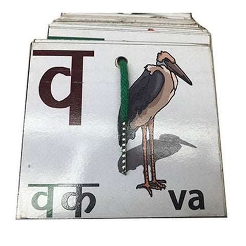 Extrokids Wooden Hindi Varnamala Flash card  Set of 49 - EKW0001F