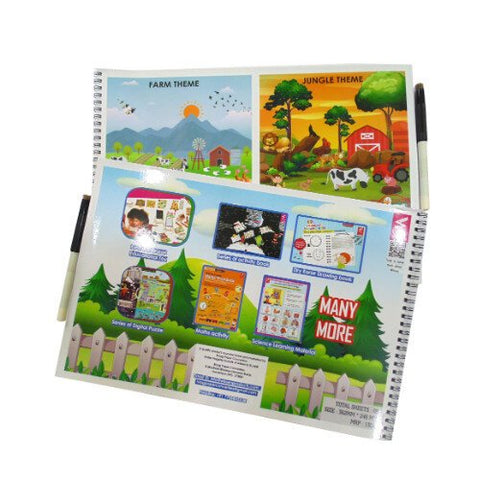 Extrokids  Write erase Activity Book on Animals - EKW0022