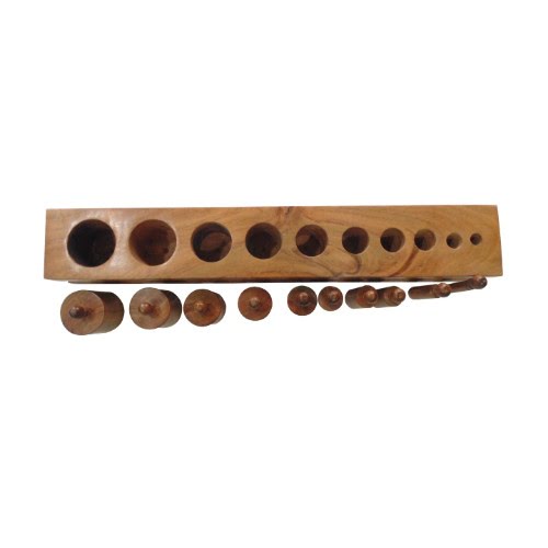 Extrokids Wooden Ascending Descending Diameter Based Cylinder Knob - EKW0025
