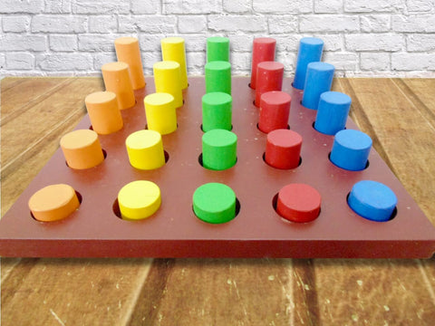 Extrokids Wooden Shape and Colour Sorter Height Based - EKW0031
