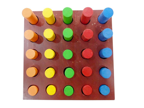 Extrokids Wooden Shape and Colour Sorter Height Based - EKW0031