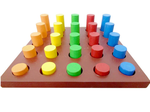 Extrokids Wooden Shape and Colour Sorter Height Based - EKW0031