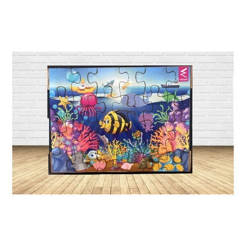 Extrokids Wooden Jigsaw puzzle -12*9 inch- Under Sea theme - EKW0061B
