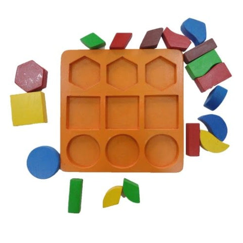 Extrokids Wooden Size and Shape Sorter Educational toy - EKW0064