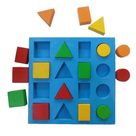 Extrokids Wooden Four Line Colour and Shape Sorter - EKW0065