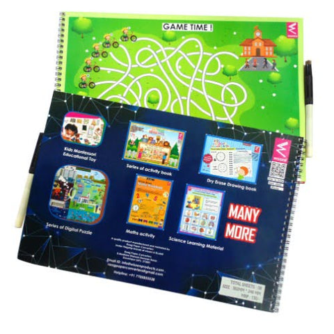 Extrokids Write Erase Brain teaser Reasoning Activity Book - EKW0068