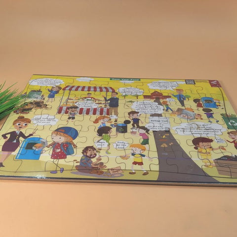 Extrokids save your food Learning Jigsaw Puzzle-EKW0072