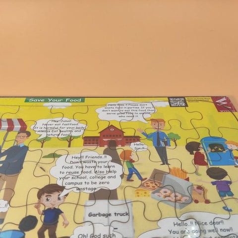Extrokids save your food Learning Jigsaw Puzzle-EKW0072