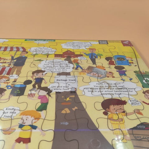 Extrokids save your food Learning Jigsaw Puzzle-EKW0072