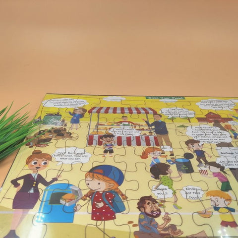 Extrokids save your food Learning Jigsaw Puzzle-EKW0072