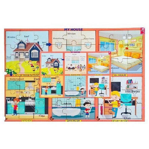 Extrokids My House Learning Jigsaw Puzzle-EKW0074