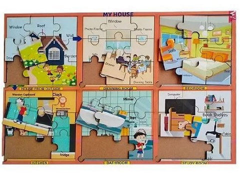 Extrokids My House Learning Jigsaw Puzzle-EKW0074