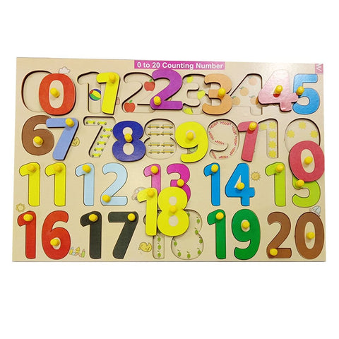 Number 0-20  learning Wooden Educational Puzzle - EKW0084