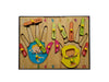 Wooden Hand Finger learning and counting Educational Knob Tray - EKW0095