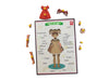 Wooden Parts of Body (Girl) Educational Knob Tray - EKW0098