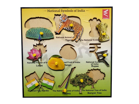 National Symbol Learning Wooden Educational Puzzle-12*12 inch - EKW0104