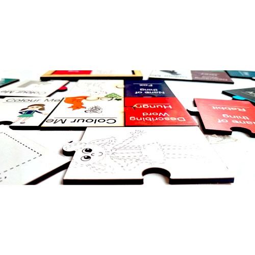Describing words and Name of things colouring puzzle - EKW0142