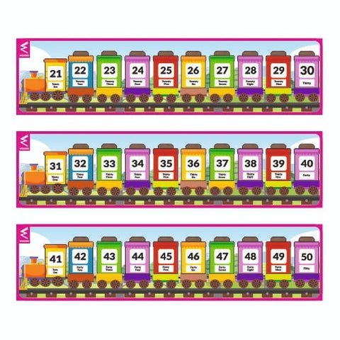 Train Sequencing Puzzle 31-50 Number Set of 3 - EKW0154